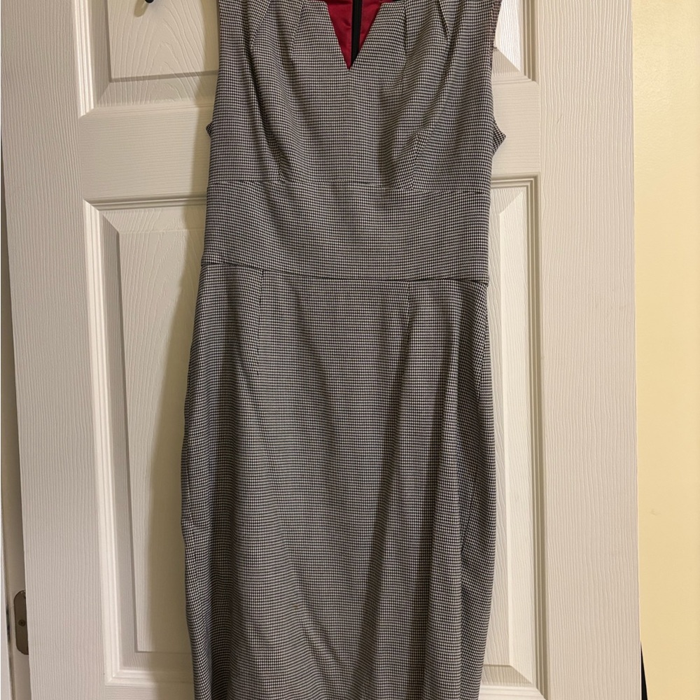 White House Black Market Houndstooth Midi Dress